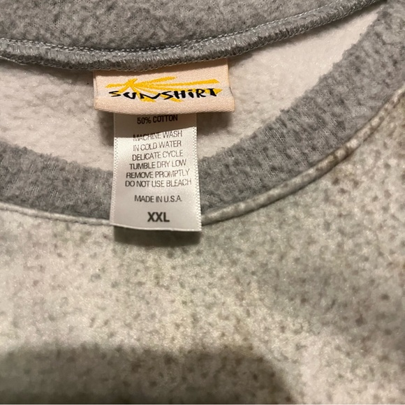 Vintage All Over Print Gray Moose Graphic Crew Neck Fleece Made in‎ USA XXL - Picture 5 of 5